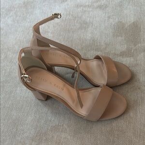 Kelly & Katie Tan Heeled Sandals Minimalist Design